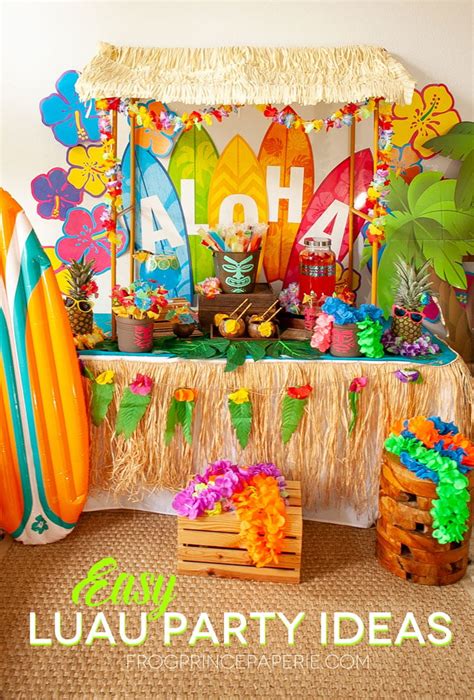 luau party decorations|inexpensive diy luau party decorations.